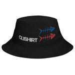 Clishirt© Embroidered Blue Red Fish Bucket Hat