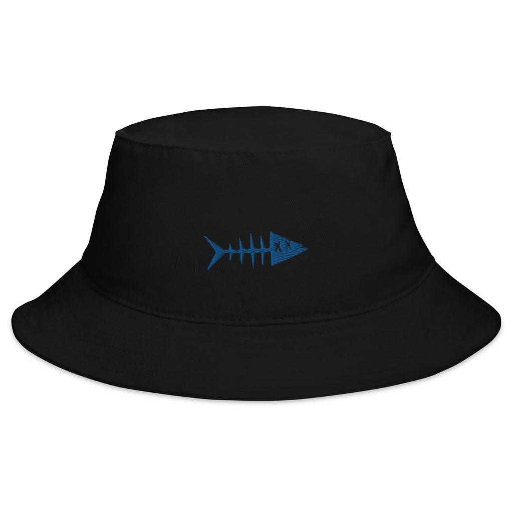 Clishirt© Embroidered Blue Fish Bucket Hat