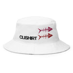 Clishirt© Embroidered Red Magenta Fish Bucket Hat