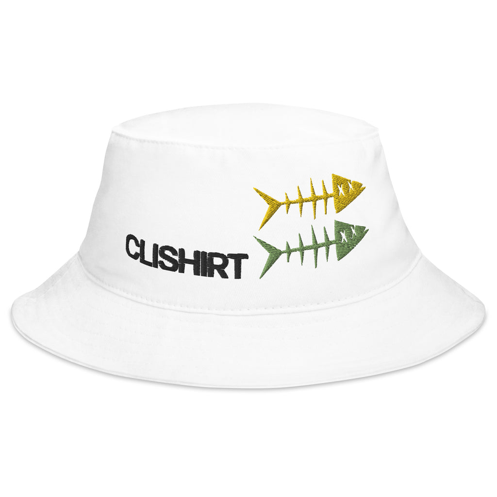 Clishirt© Embroidered Yellow Green Fish Bucket Hat