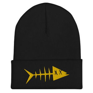 Clishirt© Yellow Fish Cuffed Beanie