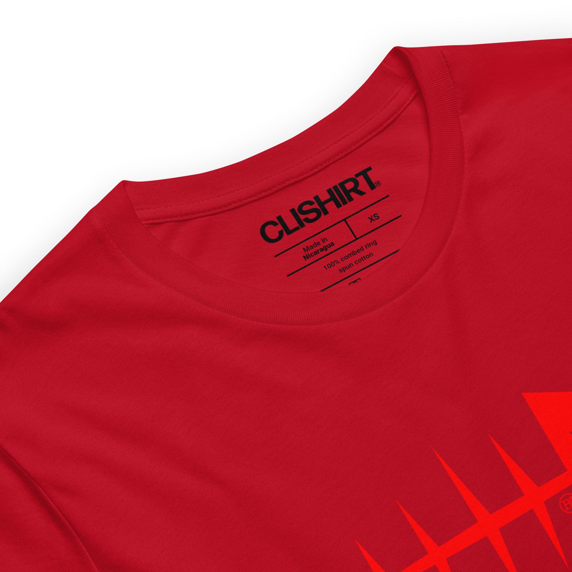 Clishirt© Red Fish Unisex on Red t-shirt