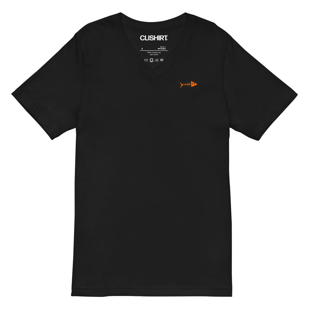 Clishirt© Orange Fish Unisex Short Sleeve V-Neck T-Shirt