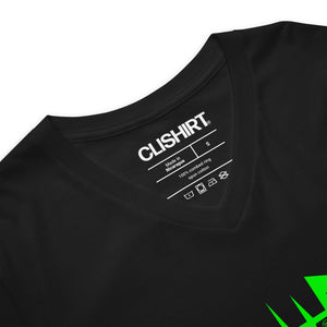 Clishirt© Green Fish Unisex Short Sleeve V-Neck T-Shirt